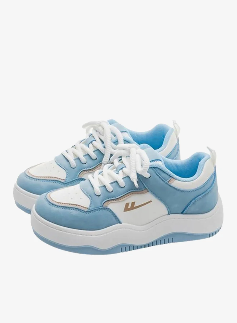 بابيا حذاء سنيكرز برباط وتصميم كتل ألوان